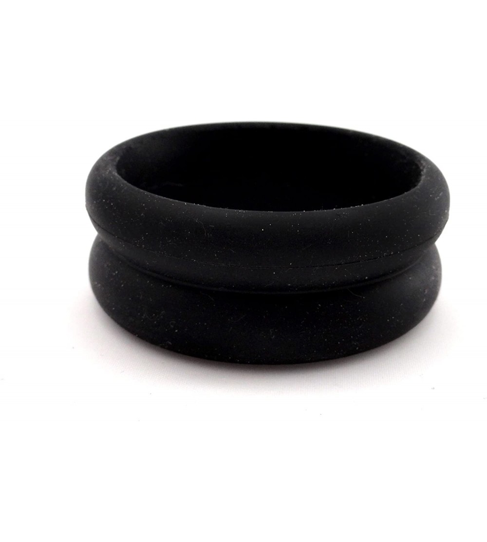 Penis Rings Cock Ring - Silicone - Super Stretch - Black - CU119SCDF8H $16.47