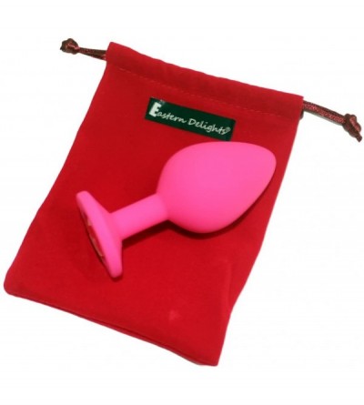 Anal Sex Toys Elite 3PCS Silicone Jeweled Anal Butt Plugs Anal Trainer Set- Hot Pink - C012BDWC2FB $6.34