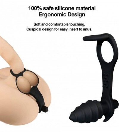 Vibrators Anal Vibrator 10 Speed Prostate Massager Vibrating Anal Plug Silicone Waterproof Sex Toys - C512IS97NFL $14.39