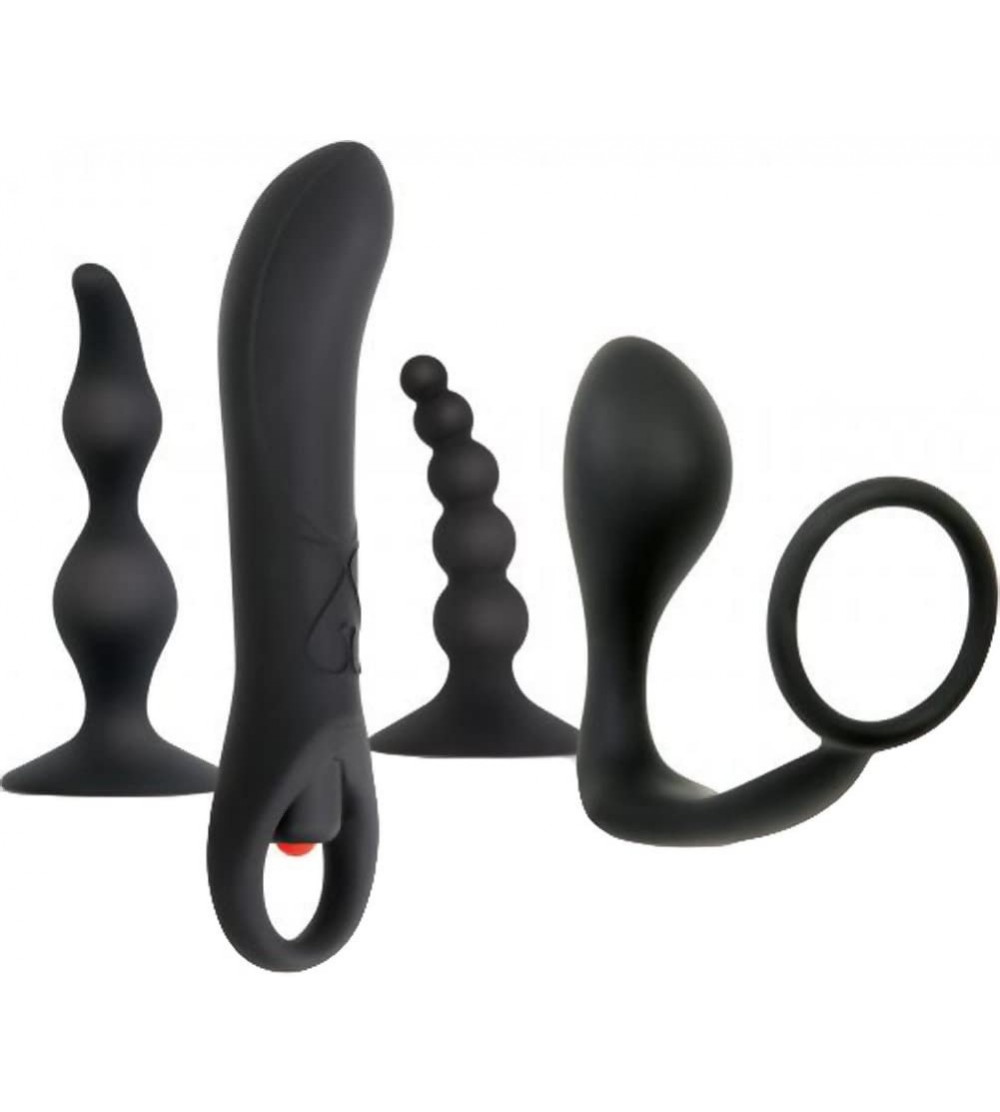 Anal Sex Toys Intro to Prostate Kit for Men with 4 Silicone Toys - CE12GFQAX41 $22.81