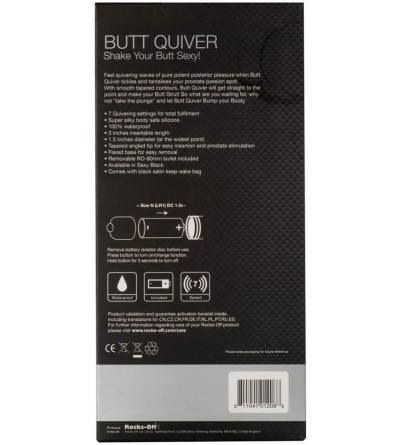 Anal Sex Toys Butt Quiver- Black - CY11DSGC0A7 $19.06