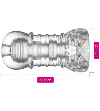 Male Masturbators Clear Male Masturbator Cup - Men's Sex Toy for Penis Stimulation Masturbation and Training- Transparent Coc...