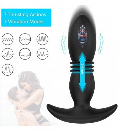 Vibrators Thrusting Anal Vibrator Sex Toy Prostate Massager for Men 7 Thrusting Actions Vibration Modes- Wearable Anal Thrust...