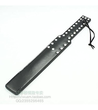 Paddles, Whips & Ticklers Adult Sex Toy Black Rivet Leather Hand Paddle Kinky - CJ11PBTDIXX $8.98