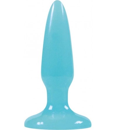 Anal Sex Toys Firefly Pleasure Plug Glow in The Dark Mini Blue - Blue - CC125VASIRL $6.74