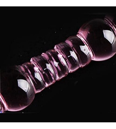 Dildos Pink Glass Dildo Women Massager Wand Vibrator Pyrex Crystal Glass Dildo Crystal Penis Anal Plug Toys - 200x33mmpink - ...