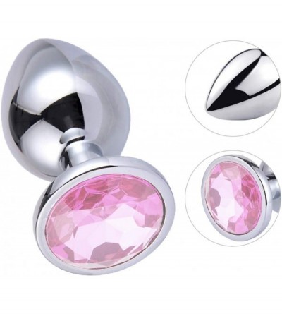 Anal Sex Toys Butt Plug- Pink Jewelry Anal Plug Anal Trainer Toys Personal Massager for Unisex Masturbation - Pink - CL194LCN...