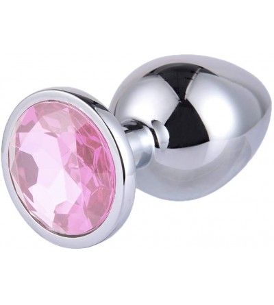 Anal Sex Toys Butt Plug- Pink Jewelry Anal Plug Anal Trainer Toys Personal Massager for Unisex Masturbation - Pink - CL194LCN...