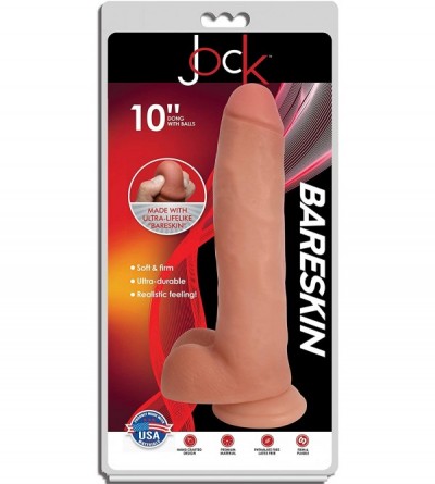 Dildos Jock Light Bareskin Dildo with Balls - 10 Inch - Vanilla/Beige - CD195KLO0MR $24.55