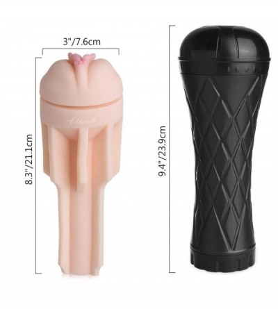 Male Masturbators Male Masturbator Cup 3D Textured Vagina Pussy Stocker Blow Job Sex Toy for Male Masturbation-with Water Bas...