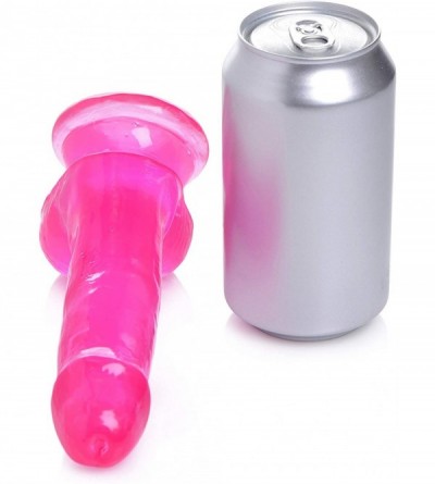 Dildos 6 Inch Pink Ice Dildo with Balls (Made in USA) - CI196GL024Q $12.27