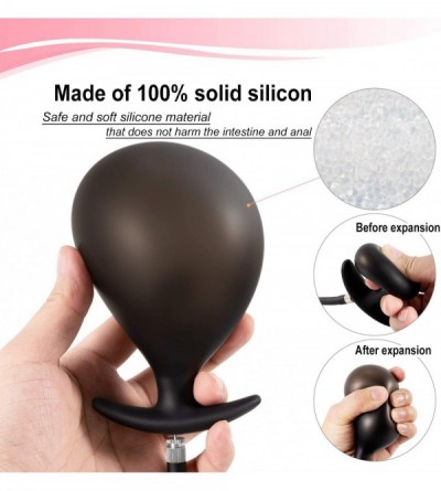 Anal Sex Toys Inflatable Butt Plug- Silicone Anal Balloon Pump with Detachable Needle- Anal Sex Toys for Man and Women - CI19...