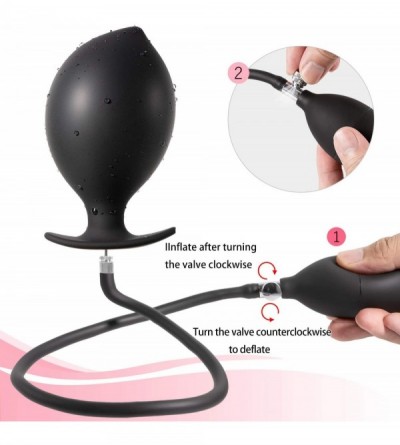 Anal Sex Toys Inflatable Butt Plug- Silicone Anal Balloon Pump with Detachable Needle- Anal Sex Toys for Man and Women - CI19...