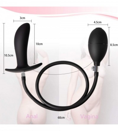 Anal Sex Toys Inflatable Butt Plug- Silicone Anal Balloon Pump with Detachable Needle- Anal Sex Toys for Man and Women - CI19...