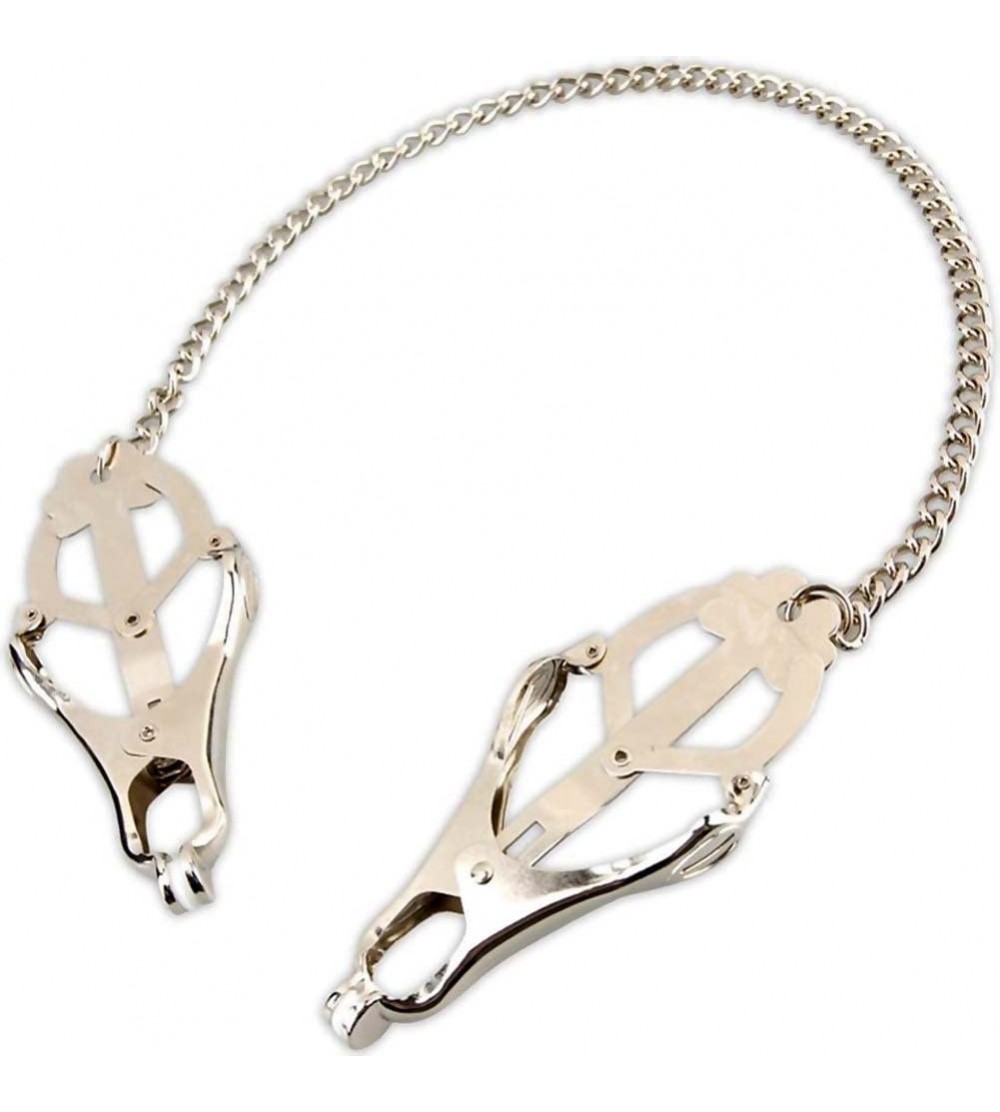 Restraints Mr-S-Leather Japanese Clover Nipple Clamps - Chrome - C0114HHL8Q9 $12.87