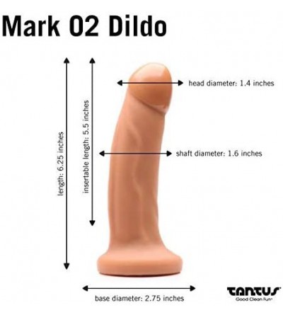 Dildos Adult Toy - Mark O2 - Ultra-Premium Flexible & Firm Silicone Dildo - Cocoa - Harness & Machine Compatible - Cocoa - CS...