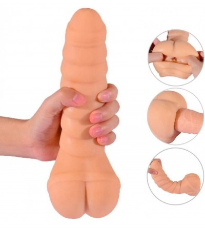 Dildos Double Function Soft Realistic Dildo with Bullet Vibrator- Mini Ass Anal Pocket Pussy- Hollow Penis Sleeve- Vibrating ...
