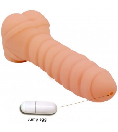 Dildos Double Function Soft Realistic Dildo with Bullet Vibrator- Mini Ass Anal Pocket Pussy- Hollow Penis Sleeve- Vibrating ...