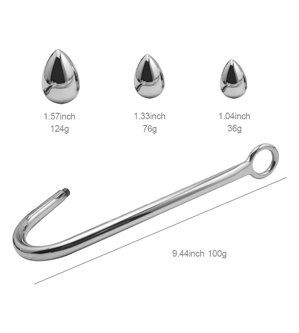 Stainless Steel Anal Hook- Buttplug Hook with 3 Interchangeable Heart Balls Anal  Sex Toys for Couple Gay Lesbian - C - CB18SXI38AK|Anal Sex Toys |bloomlucy.com