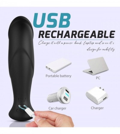 Anal Sex Toys Vibrating Prostate Massager Remote Controlled 9 Speeds Anal Vibrator- Rechargable Anal Butt Plug Wearable Clito...