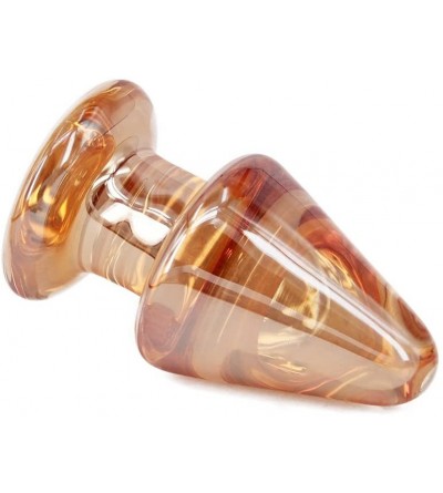 Anal Sex Toys Anal Trainer Butt Plugs Big NOT for Beginners- Elite Glass Anal Sex Toy Butt Plug (Gold) - Gold - CZ1845NIC3X $...