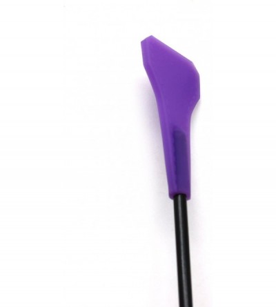 Paddles, Whips & Ticklers Silicone Riding Crop Horse Whip with Slapper Jump Bat - Purple - CF18GNY8H0L $7.16