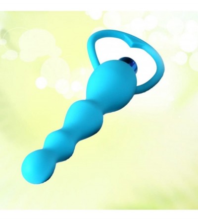 Anal Sex Toys Vibrating Butt Plug Flexible Anal Beads Vibrating Anal Sex Toy Prostate Massager for Men and Women(Blue) - CS18...