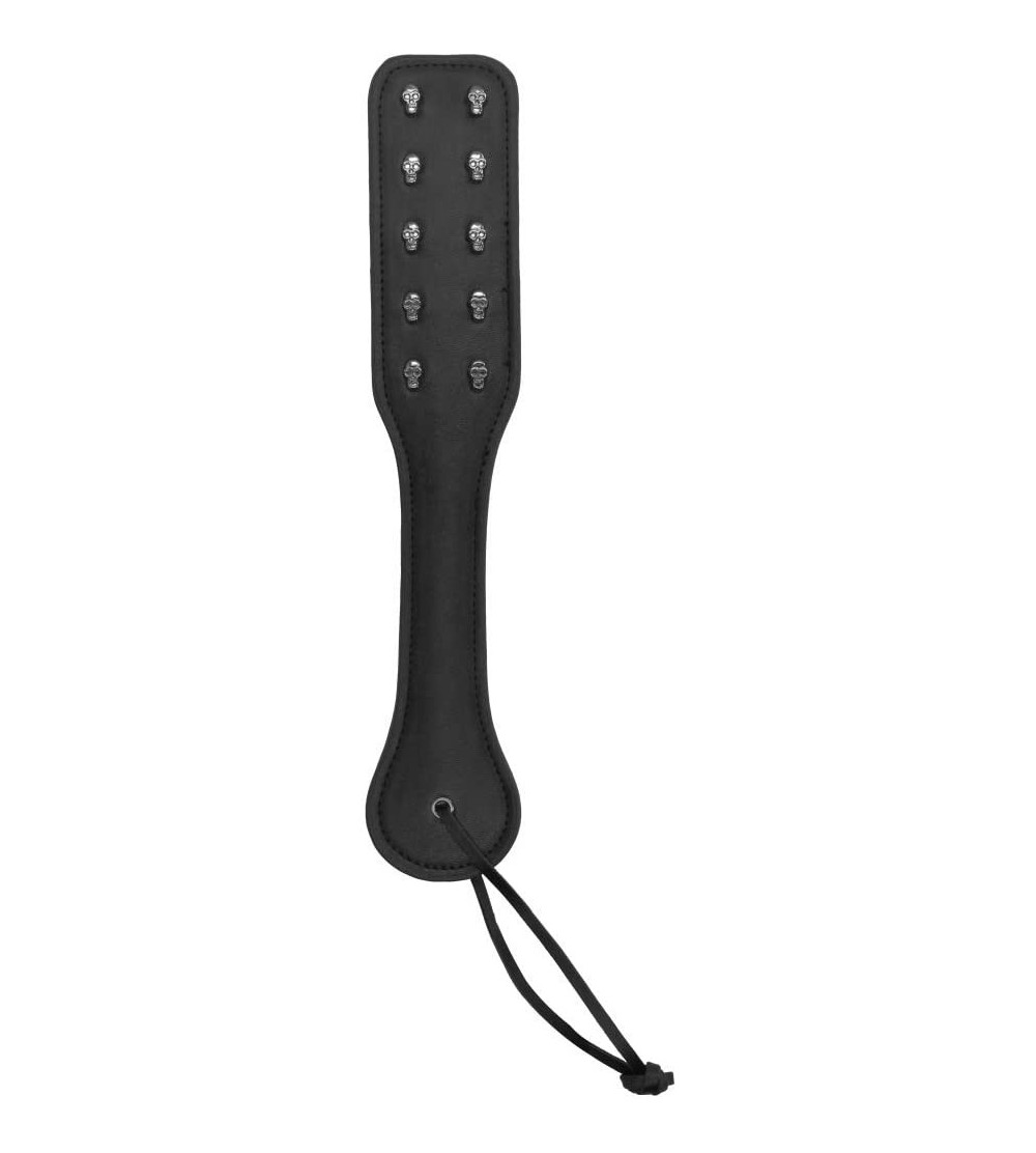 Paddles, Whips & Ticklers Skulls and Bones - Paddle with Skulls - Black - CB18H3OOZ79 $8.19