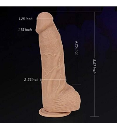 Dildos 8.67"Huge Penis Dildo- Liquid Silicone Realistic Dildo for Women- Strong Suction Cup Adult Sex Toys for Female Masturb...