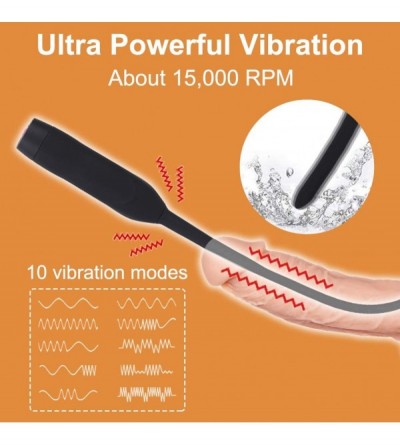Catheters & Sounds Silicone Urethral Sounds Multiple Vibrating Urethral Dilator Sleek Sperm Plug Penis Stimulating Massager S...