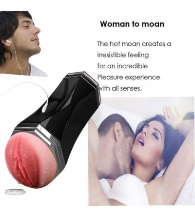 Male Masturbators Men Automatic Piston Cup Handsfree 8 Patterns Vagina and Mouth Simulation Sleeve Stroker Men Oral Adullt To...