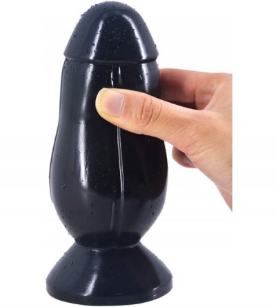 Dildos Anal Plug Sex Toys Strong Suction Cup Hand-Free Women Men Masturbation Couple Flirt Tools(Black) - Black - CM18UZD87TK...