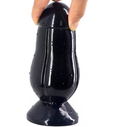 Dildos Anal Plug Sex Toys Strong Suction Cup Hand-Free Women Men Masturbation Couple Flirt Tools(Black) - Black - CM18UZD87TK...