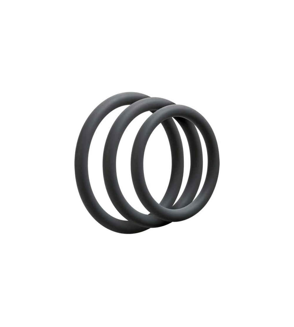 Penis Rings 3 C-Ring Set Thin - Slate - CU19I2CIHOQ $22.57