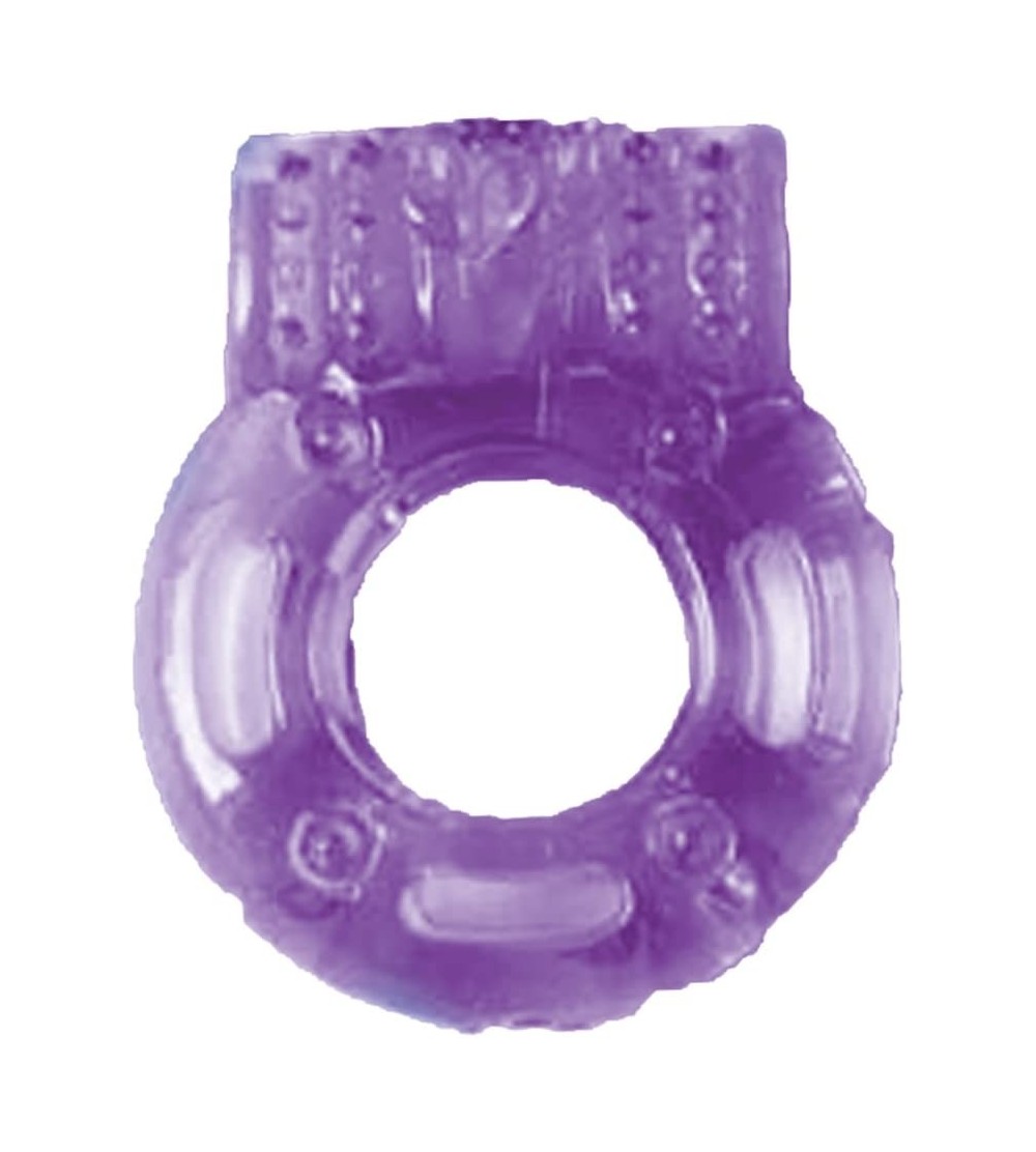 Penis Rings The Big O Macho - Reusable Purple Vibrating Ring - Purple - CU12NVAPIC1 $11.24