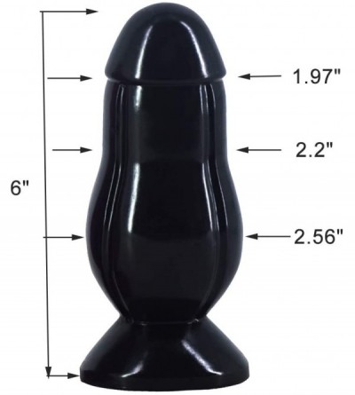 Dildos Anal Plug Sex Toys Strong Suction Cup Hand-Free Women Men Masturbation Couple Flirt Tools(Black) - Black - CM18UZD87TK...