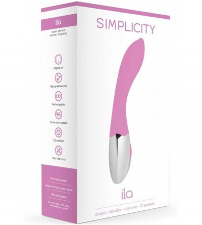 Vibrators Simplicity Ila Rechargeable Classic Vibrator - 10 Speed (Pink) - CI184A5U8DO $21.10