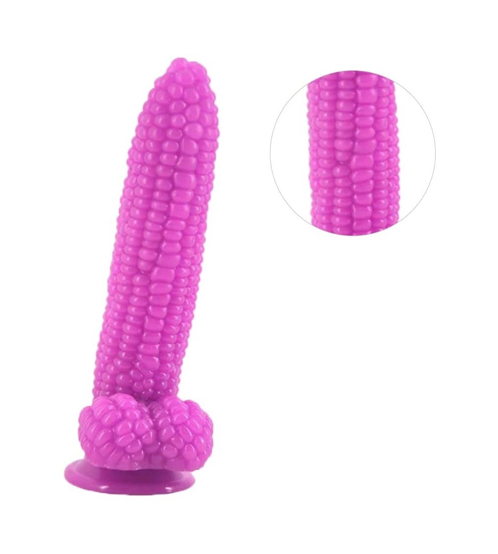 Dildos Corn Dildos with Hand-Free Suction Cup 8.3 inch Realistic Penis for Women Masturbation (Purple) - Purple - CU18XNHETT5...