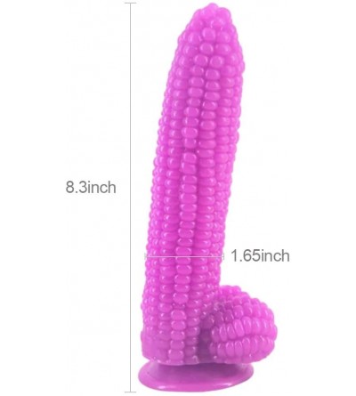 Dildos Corn Dildos with Hand-Free Suction Cup 8.3 inch Realistic Penis for Women Masturbation (Purple) - Purple - CU18XNHETT5...