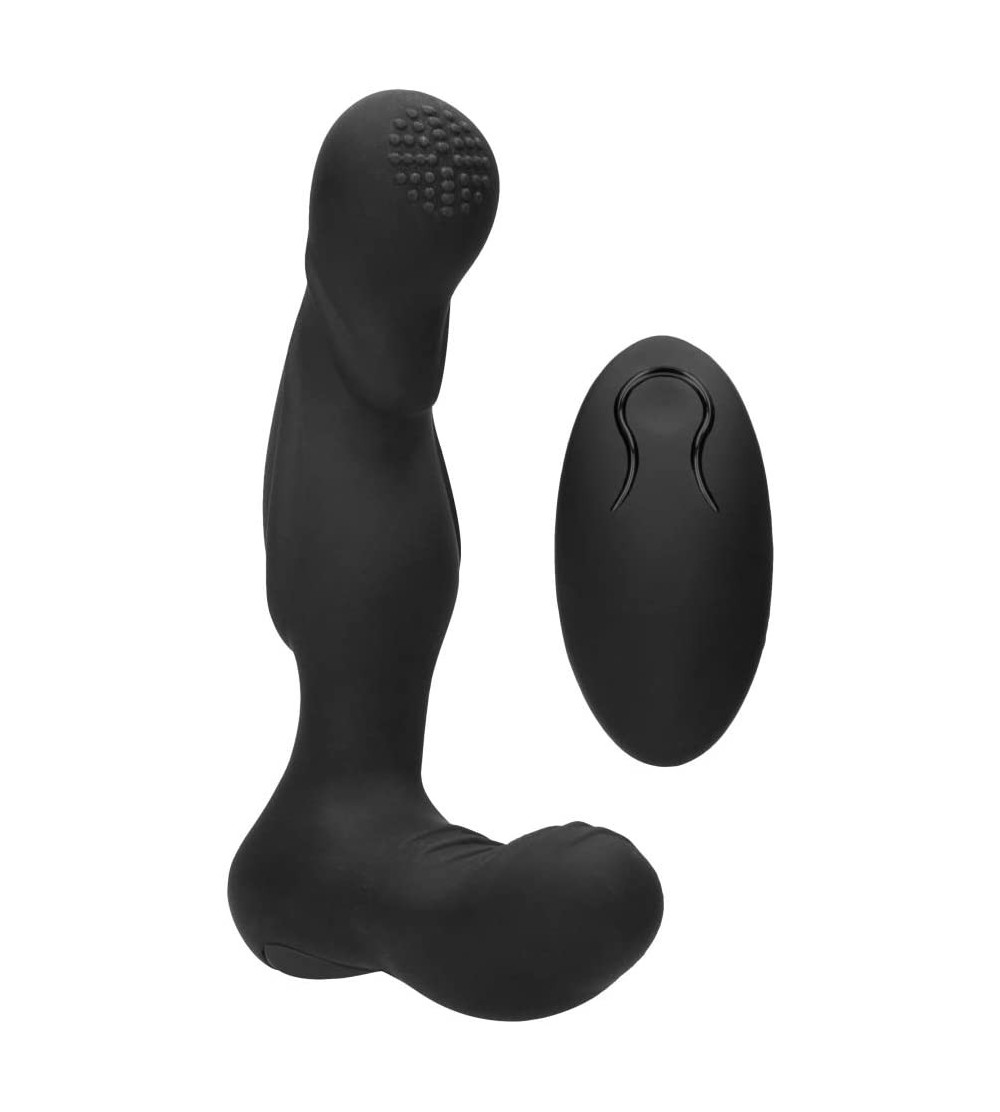 Anal Sex Toys No. 76 Vibrating Silicone Anal Plug/Prostate Massage Device Black - CR18MI3WQDR $51.77
