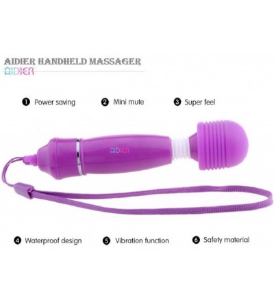 Vibrators Portable Waterproof Mini Wand Massager-Purple - CO18ID7YUAY $11.11