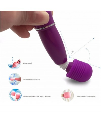 Vibrators Portable Waterproof Mini Wand Massager-Purple - CO18ID7YUAY $11.11