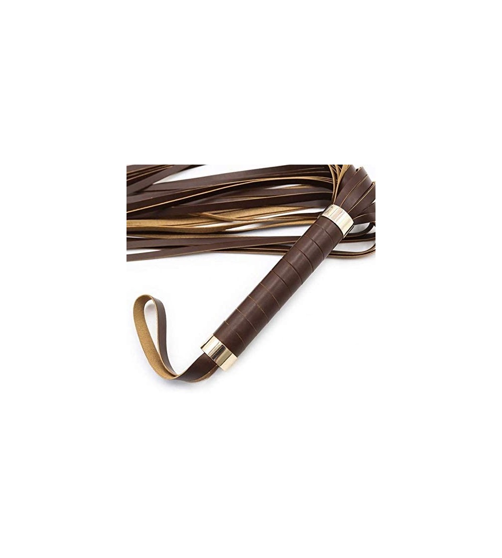 Paddles, Whips & Ticklers Leather Tassel Whǐp with Metal Leather Handle Spǎńkińg Flōggêrs Props B+D+S-M Bo`ndà-gé Role Play T...