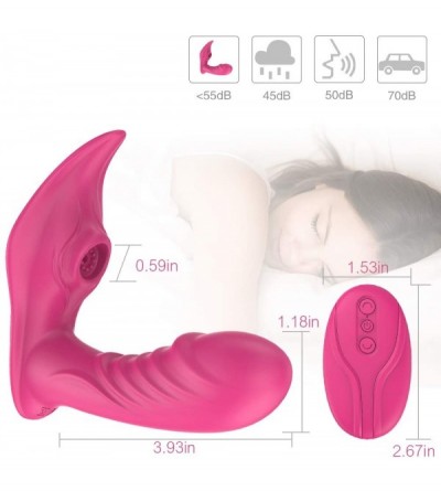 Vibrators Clitoral Sucking Vibrator- Silicone Wearable G Spot Dildo Stimulator with 10 Suctions& Vibrations Modes- Rechargeab...