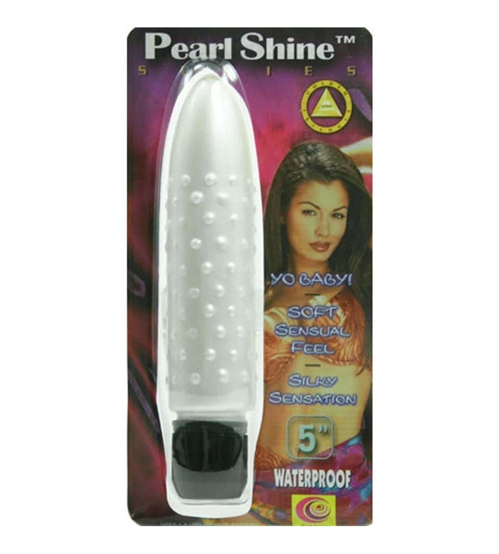 Vibrators Pearl Shine 5-Inch - White Bumpy - White Bumpy - C711274HB4R $6.58