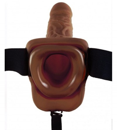 Pumps & Enlargers Fetish Fantasy 9 Inch Vibrating Hollow Strap On Balls- Brown - CF12F2ON3VX $21.40