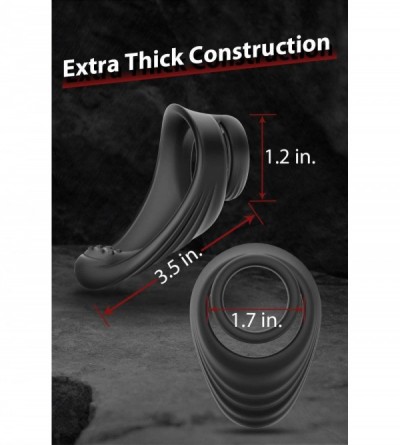 Penis Rings Silicone Dual Penis Ring with Taint Teaser- Premium Stretchy Cock Ring Longer Harder Stronger Erection Enhancing ...