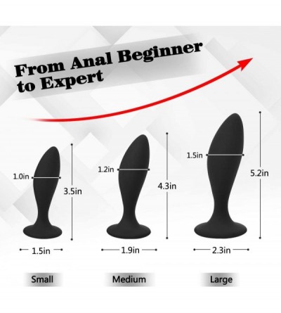 Anal Sex Toys Anal Training Butt Plug Kit- 3pcs Silicone Anal Sex Toy with Suction Cup for Beginner & Advancer - CX19GIXAQZM ...