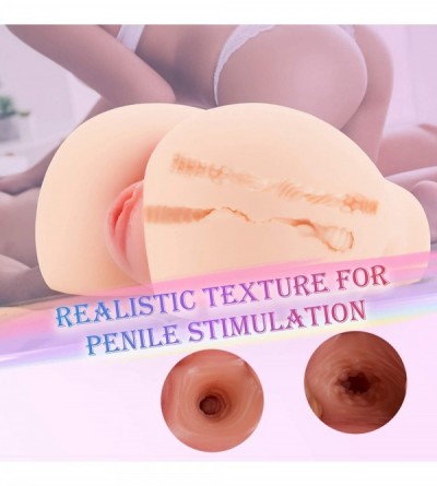 Male Masturbators Male Masturbator Love Doll Sex Toy Life-Size Realistic TPE Pelvic Male Stroker w Tight Ribbed Vagina & Anal...