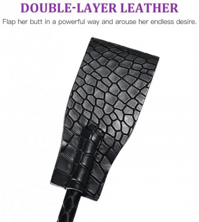 Paddles, Whips & Ticklers SM Leather Whip BDSM Flirting Fantasy Adult Toys with Anti-Slip Handle- Sexual Abuse Paddle - Whip ...